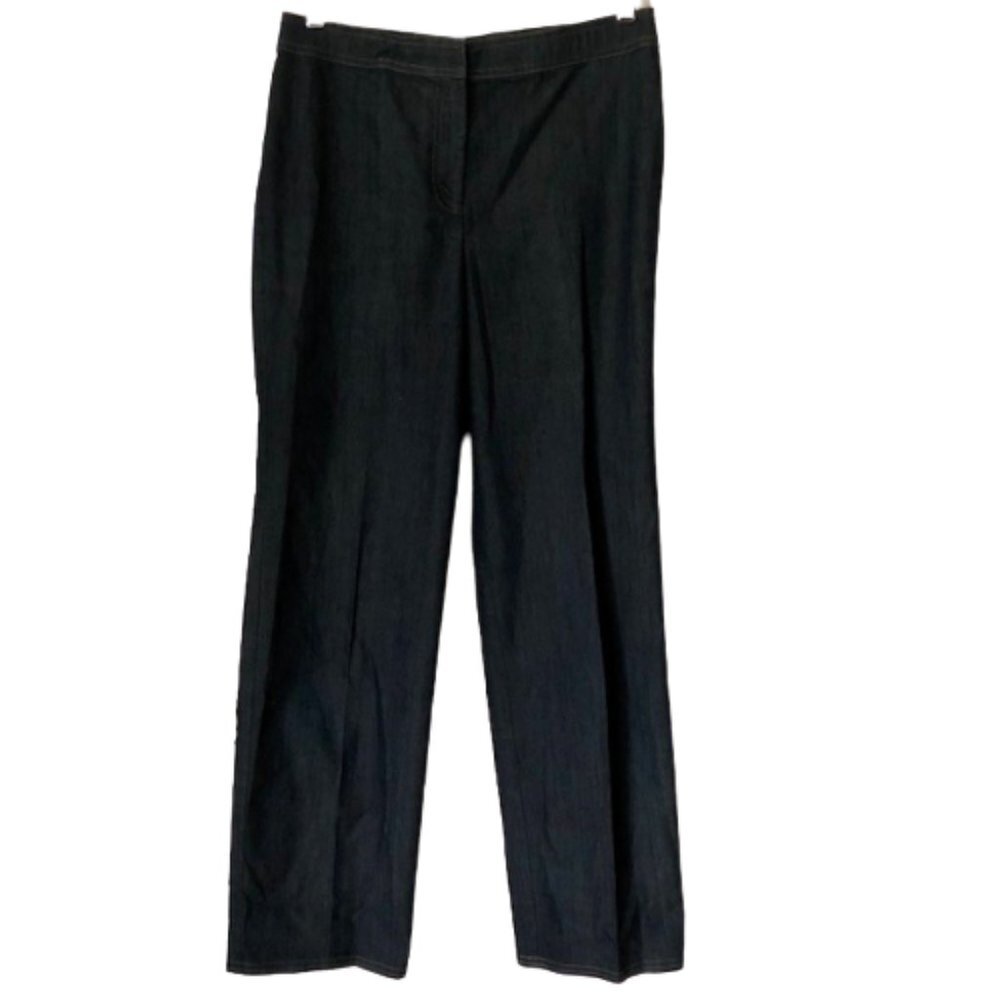 St. John Denim Straight Leg Jeans Trouser Style - Dark Wash - 6